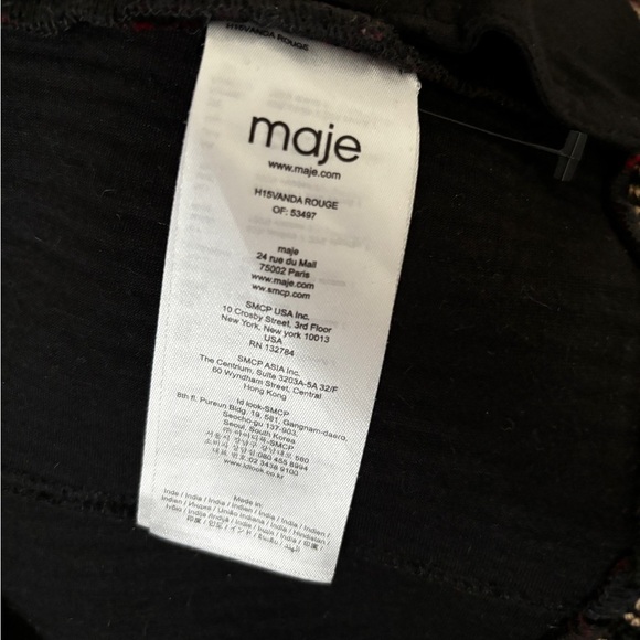 Maje Paris Red Multi Woven Tapestry Jacket, size S - Picture 8 of 8